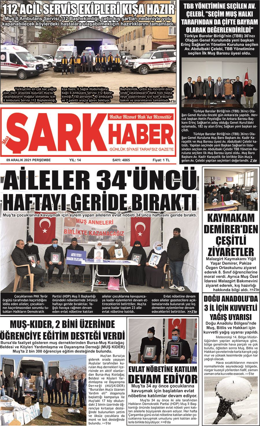 MUŞ´TA MISIR OLAYLARI PROTESTO EDİLDİ