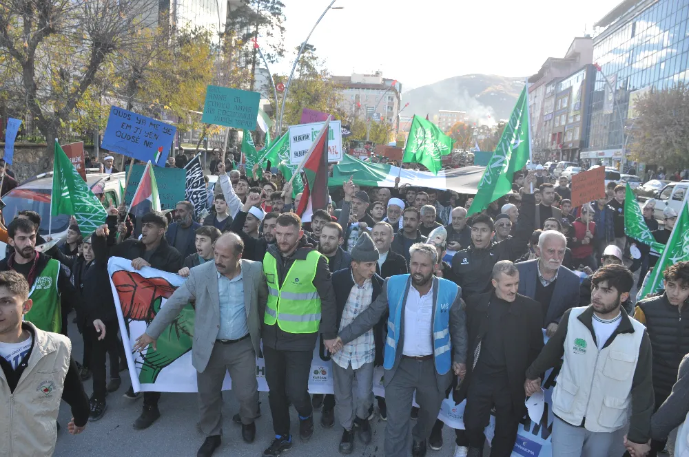 "BÜYÜK GAZZE YÜRÜYÜŞÜ" DÜZENLENDİ