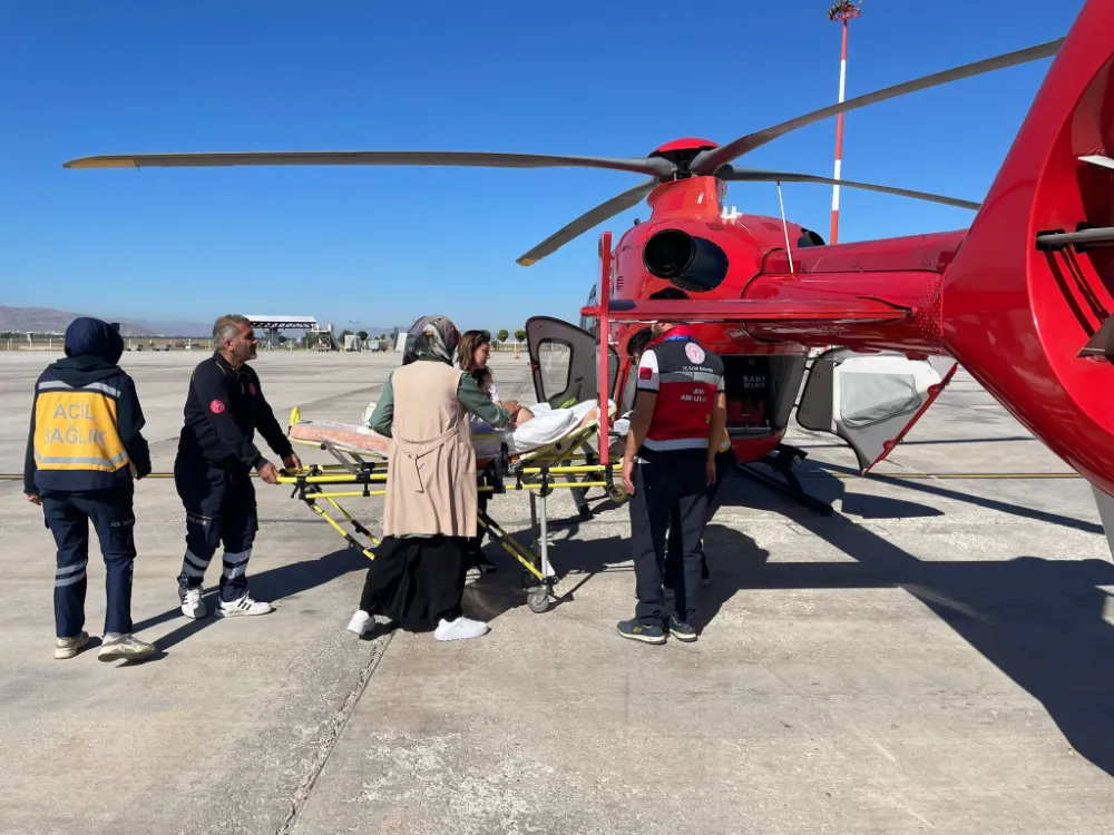 AMBULANS HELİKOPTER DAMLA BEBEK İÇİN HAVALANDI