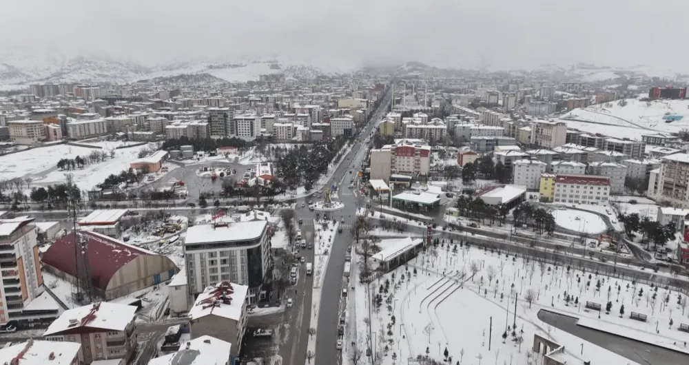 MUŞ’UN MEST EDEN KIŞ MANZARALARI HAVADAN GÖRÜNTÜLENDİ