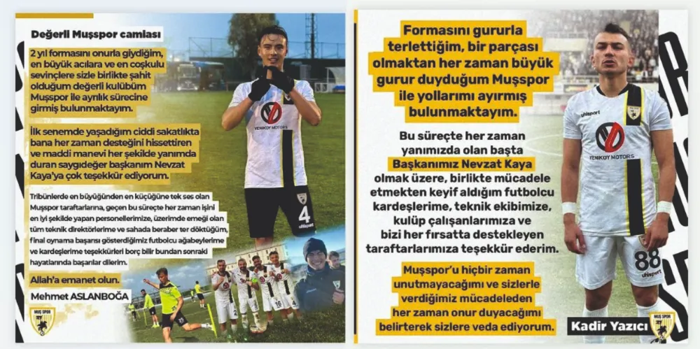 MUŞSPOR’DA AYRILIKLAR DEVAM EDİYOR