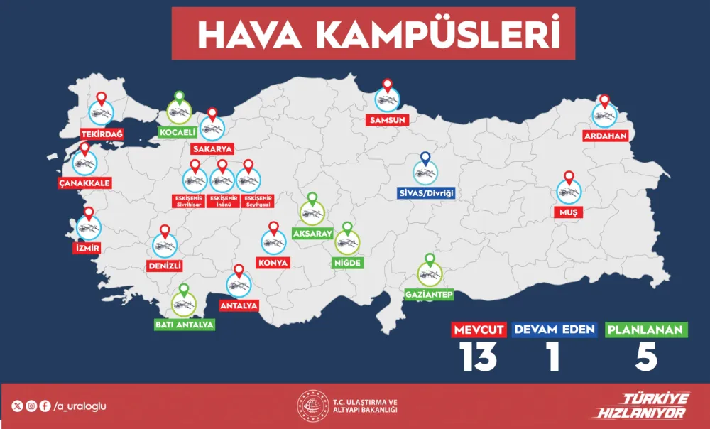 HAVA KAMPÜSLERİYLE HAVACILIK GELİŞİYOR, MUŞ DA BU DÖNÜŞÜMDE YERİNİ ALDI