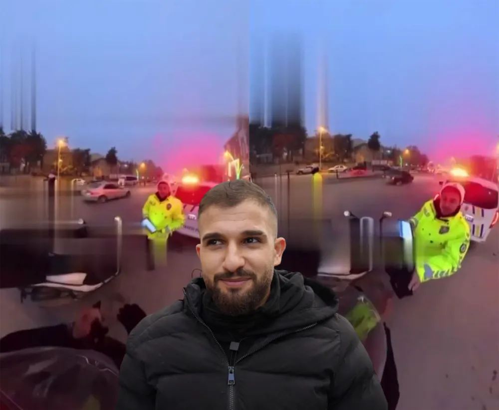 ÜŞÜYEN KURYEYE ELDİVENİNİ VEREN POLİS GÖNÜLLERİ ISITTI