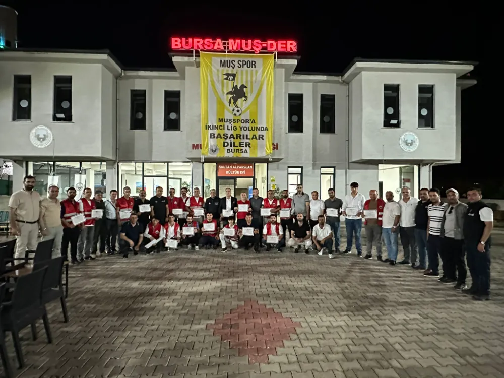 BURSA MUŞ-DER ARAMA KURTARMA EKİBİ İLK SERTİFİKALARINI ALDI