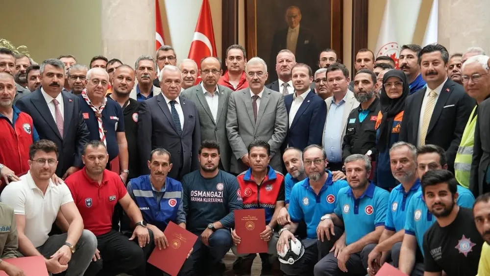 ORMAN YANGINLARINA MÜDAHALE EDEN MUŞLULARA TEŞEKKÜR BELGESİ