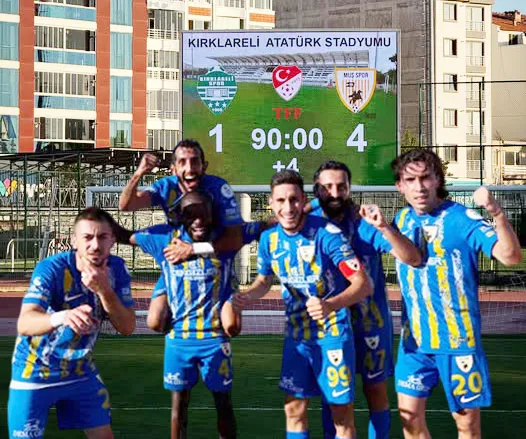 MUŞSPOR KIRKLARELİ’NDE FARKLI KAZANDI: 4-1