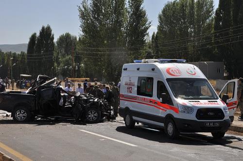 MUŞ´TA TRAFİK KAZASI: 2 ŞEHİT, 2 YARALI